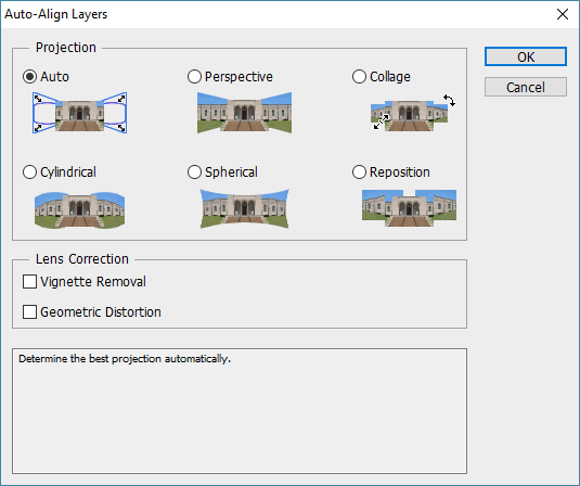 Adobe Photoshop Align Layers Popup
