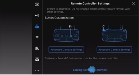 dji_go_mavic_air linking remote controller