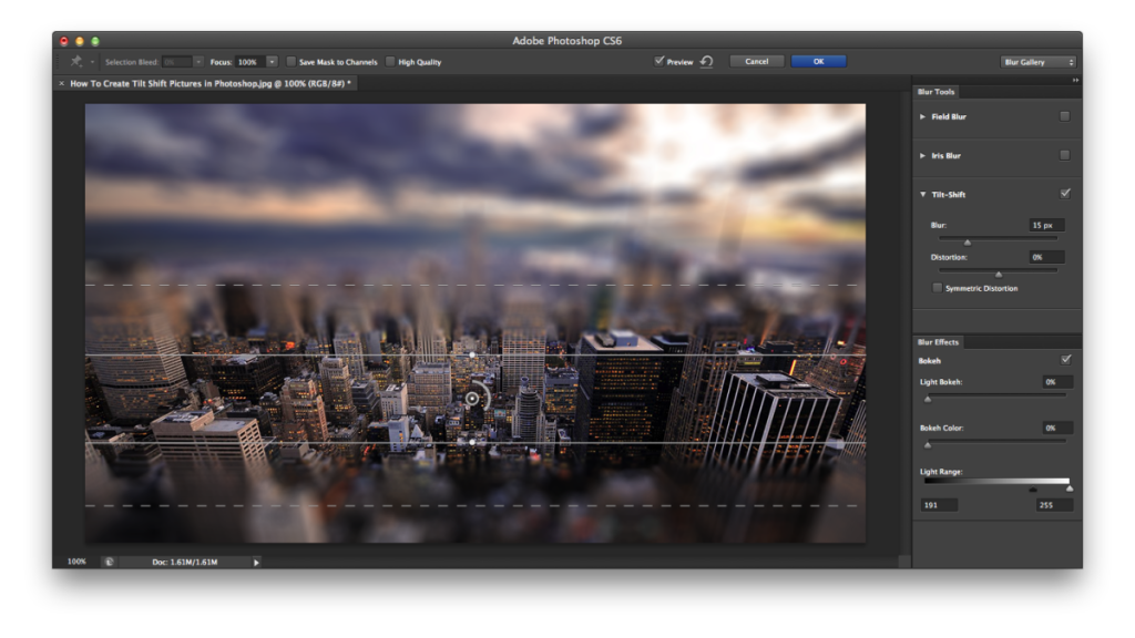 Tilt Shift Photoshop