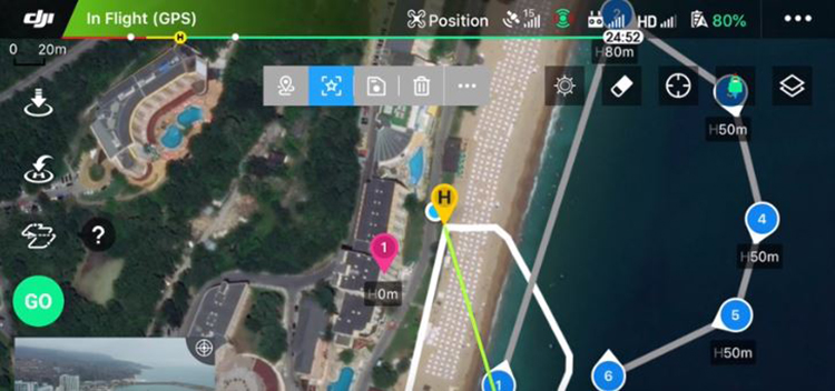 DJI GO 4 Waypoints