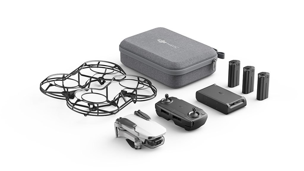 Tutto il contenuto del pacchetto DJI Mavic Mini Combo.