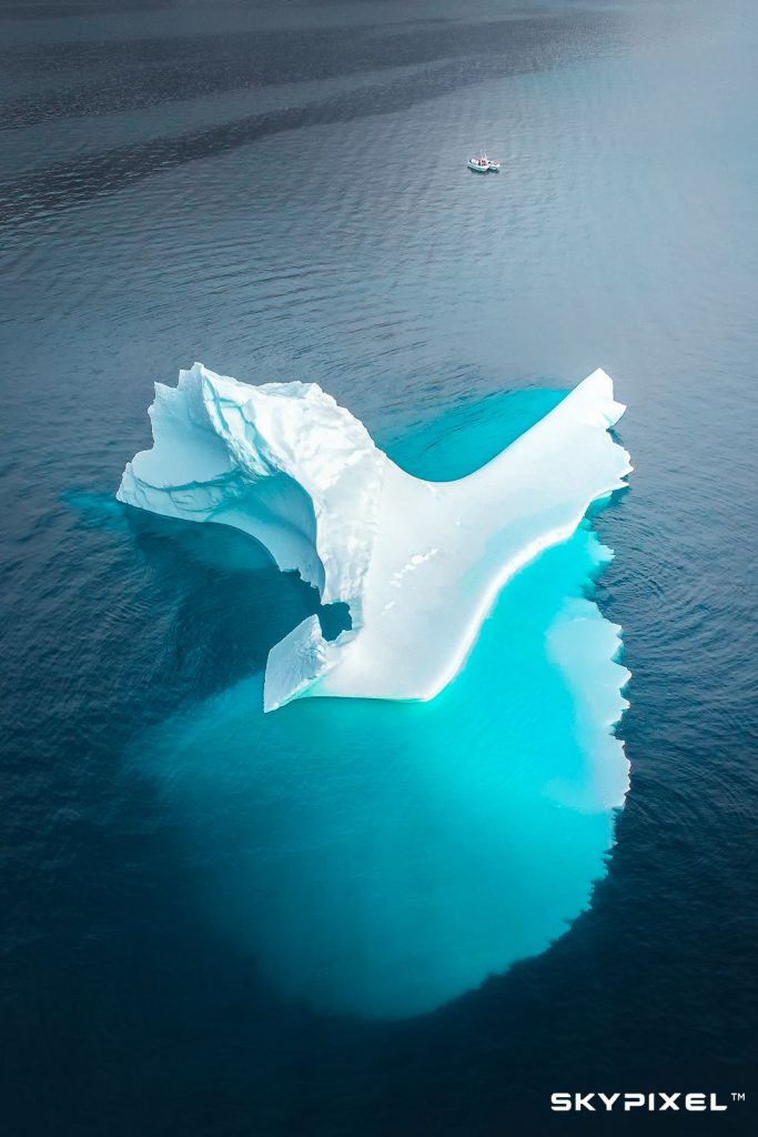 iceberg visto dall'alto