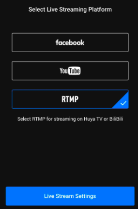 RTMP-settings