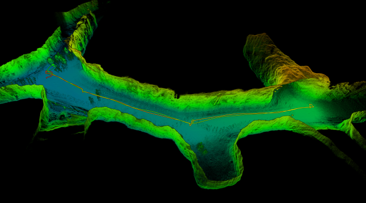 Un esempio del modello 3D prodotto da Hovermap.