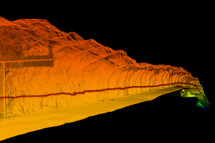 Un esempio del modello 3D prodotto da Hovermap.